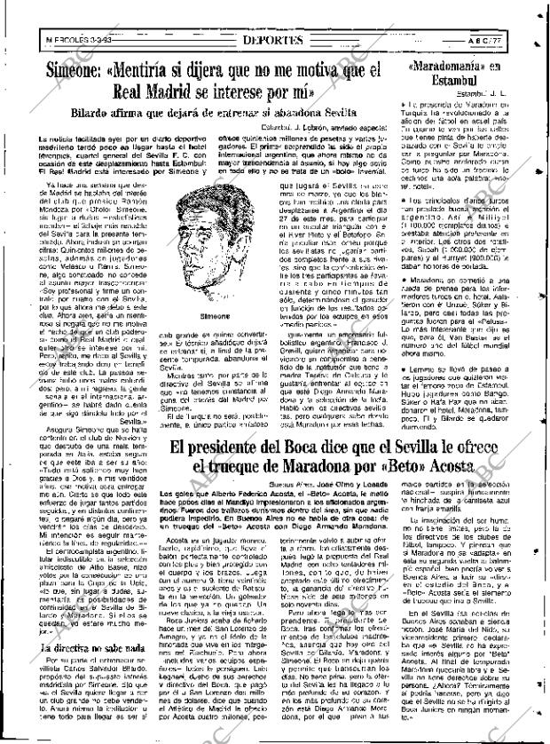 ABC SEVILLA 03-03-1993 página 77