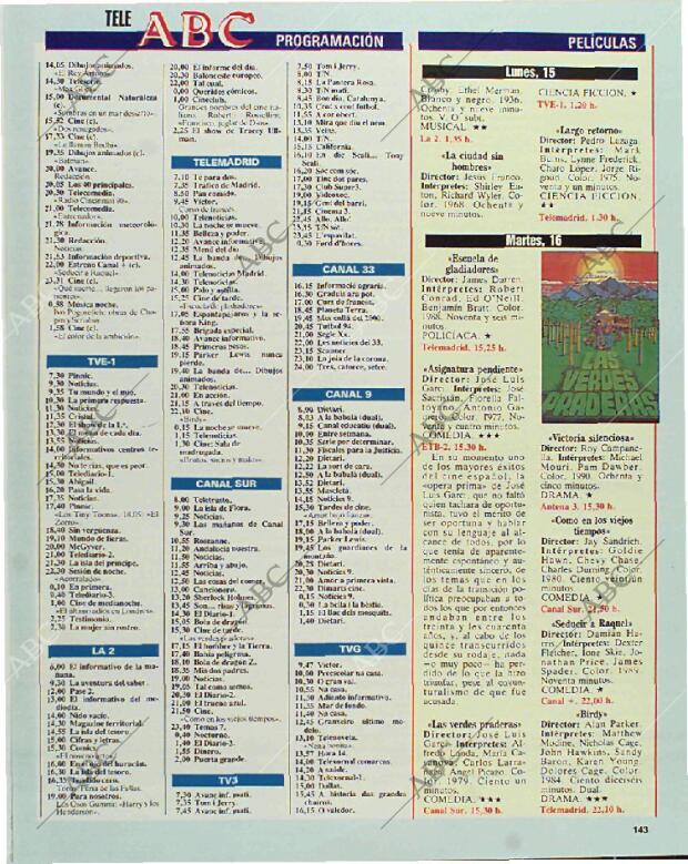 BLANCO Y NEGRO MADRID 14-03-1993 página 143