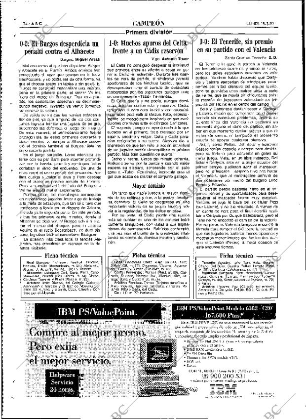 ABC MADRID 15-03-1993 página 74
