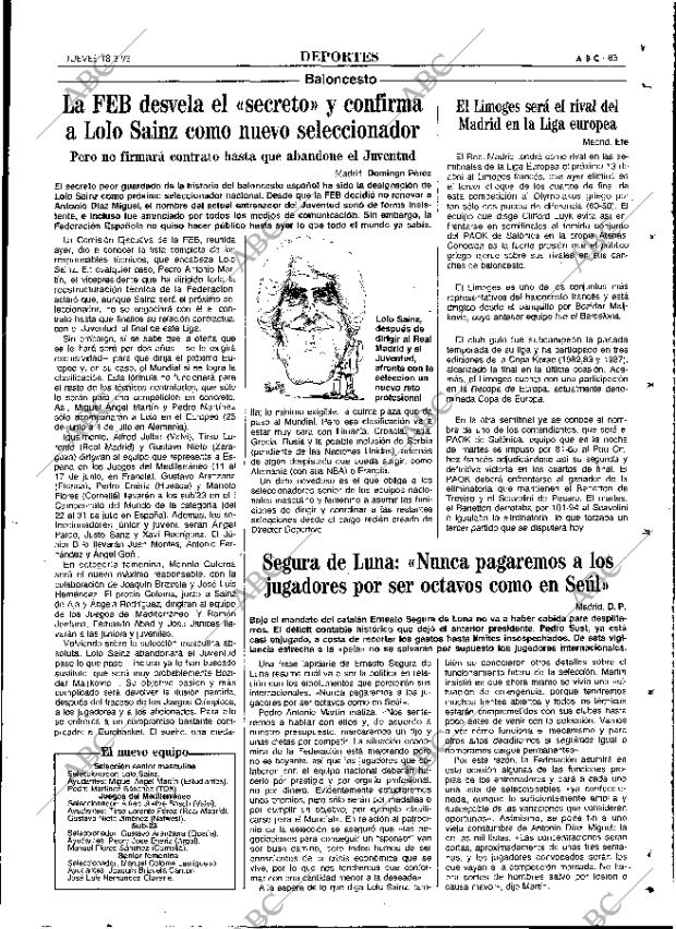 ABC MADRID 18-03-1993 página 85
