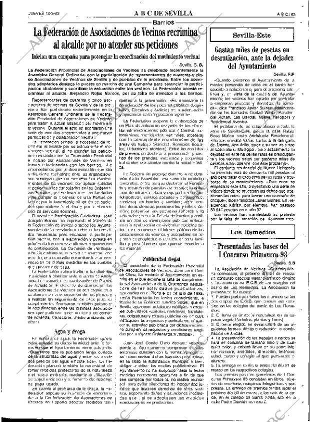 ABC SEVILLA 18-03-1993 página 63