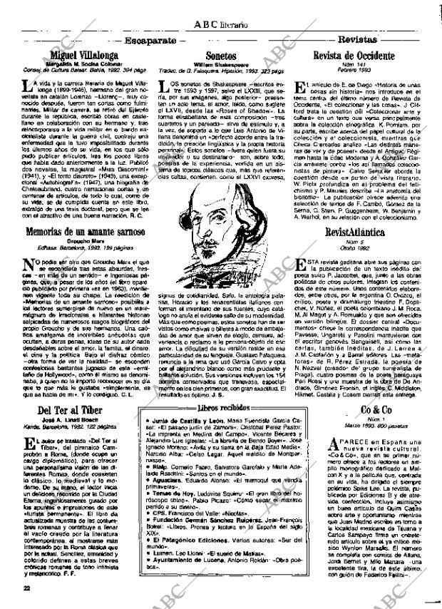 CULTURAL MADRID 19-03-1993 página 22