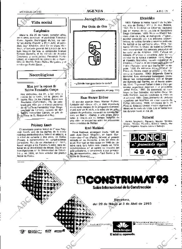 ABC MADRID 24-03-1993 página 71