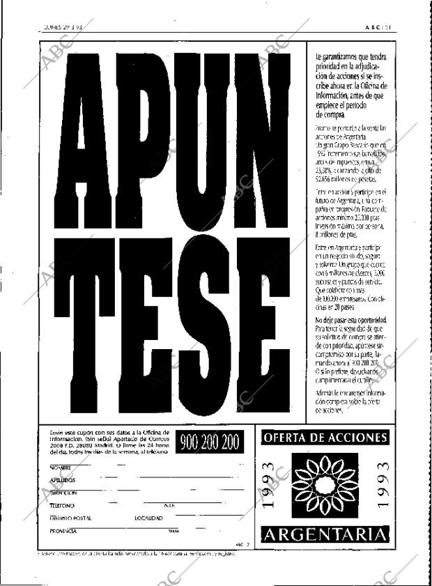 ABC MADRID 29-03-1993 página 51