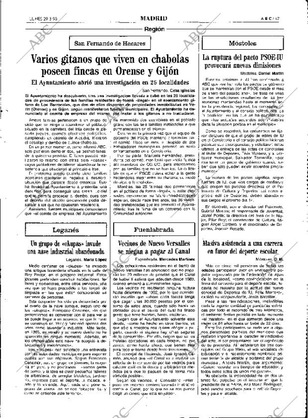 ABC MADRID 29-03-1993 página 67