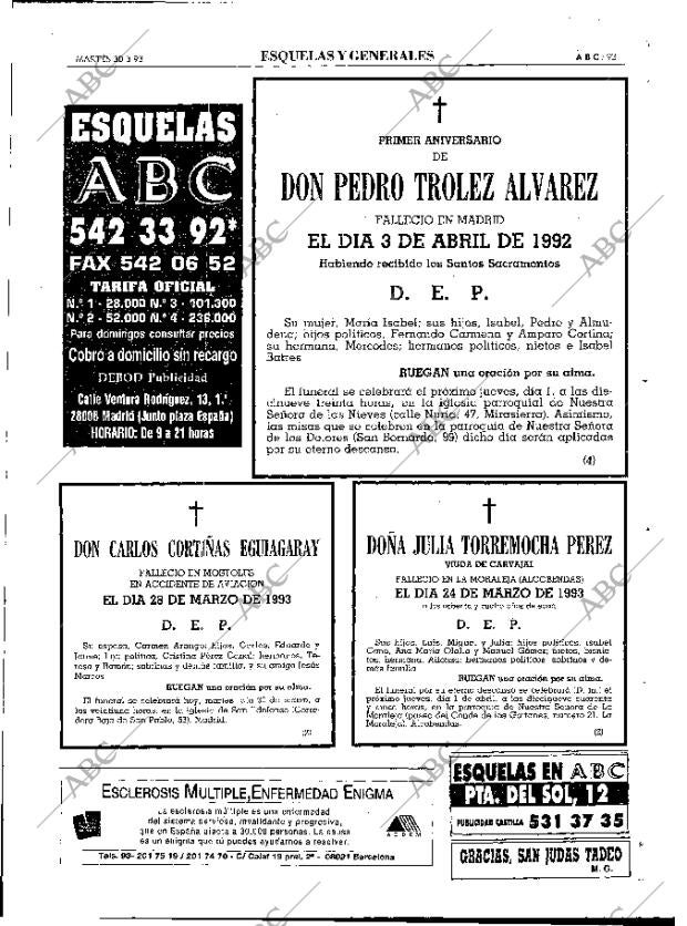ABC MADRID 30-03-1993 página 93