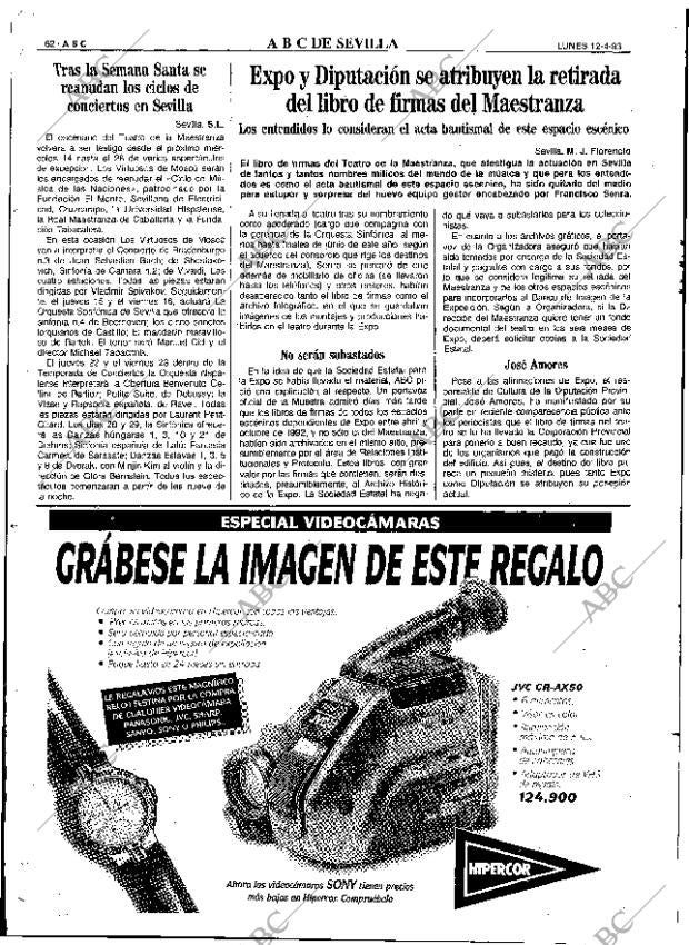 ABC SEVILLA 12-04-1993 página 62