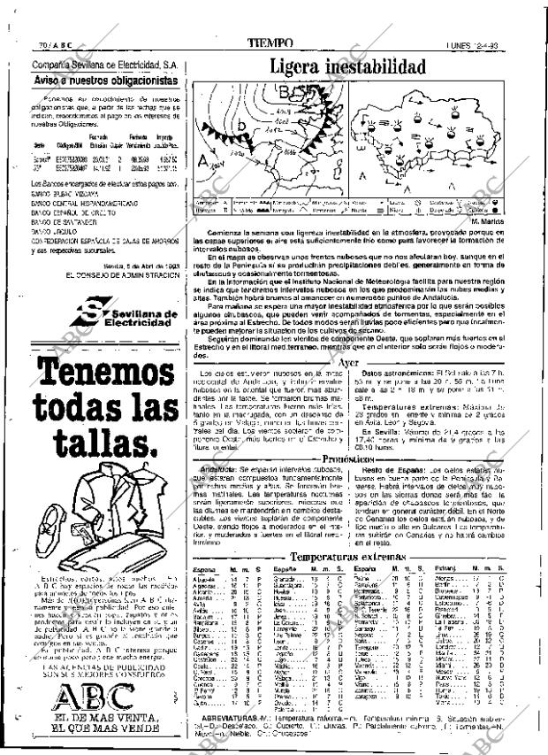 ABC SEVILLA 12-04-1993 página 70