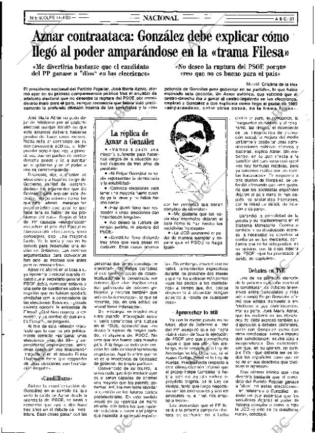 ABC SEVILLA 14-04-1993 página 23