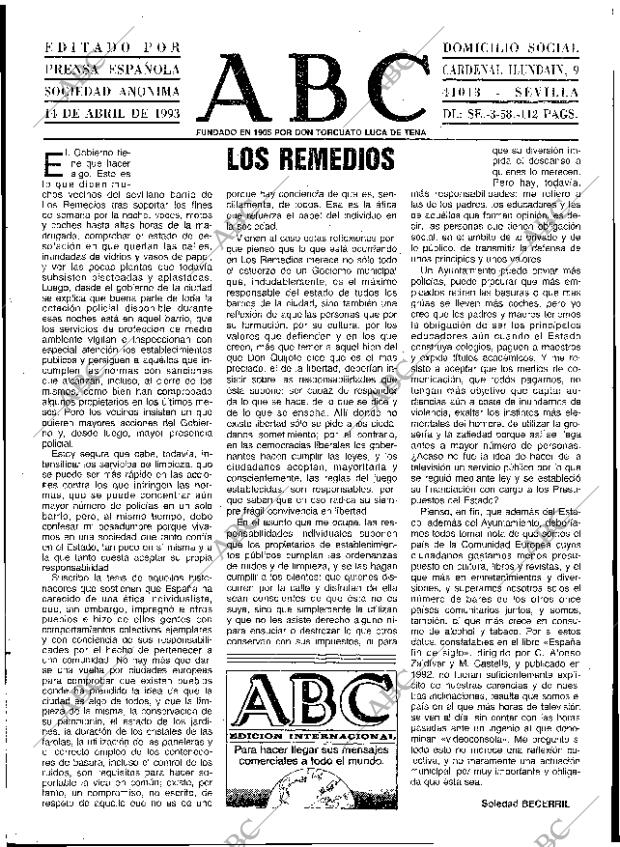 ABC SEVILLA 14-04-1993 página 3