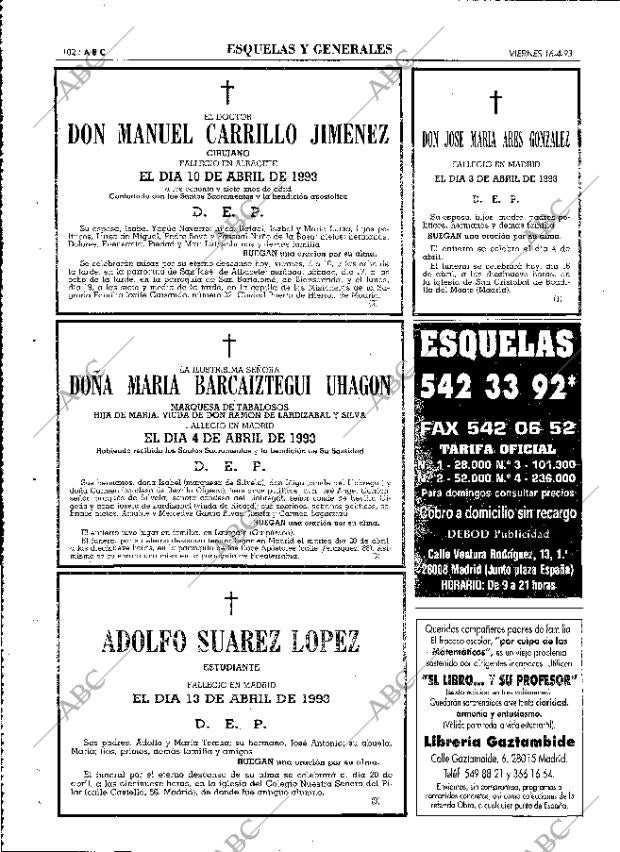 ABC MADRID 16-04-1993 página 102