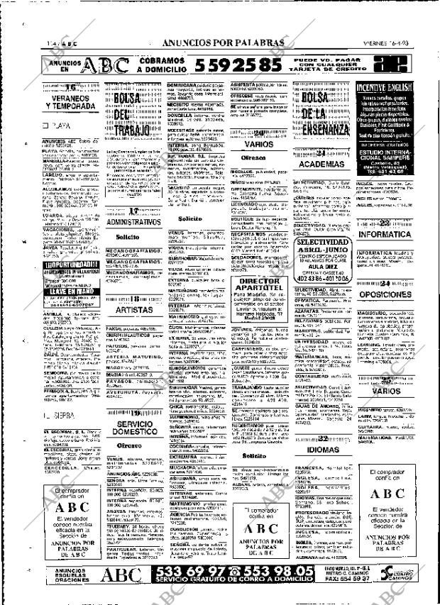 ABC MADRID 16-04-1993 página 114