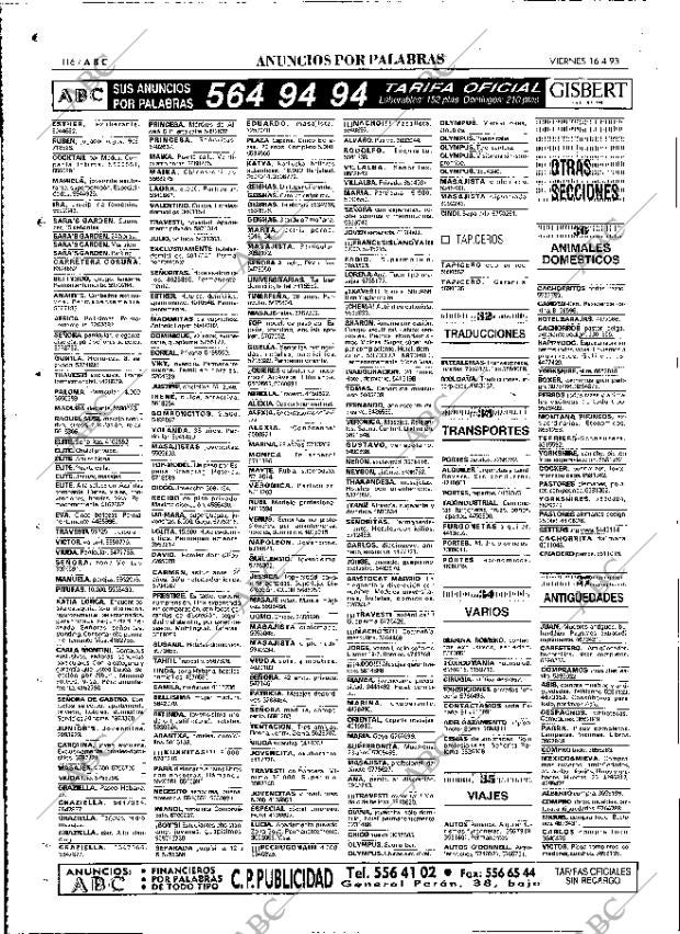 ABC MADRID 16-04-1993 página 116