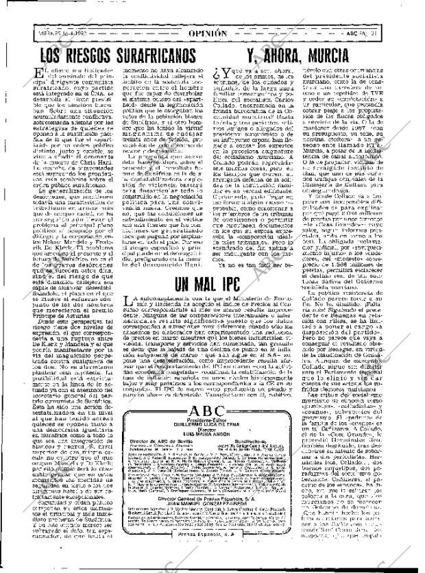 ABC MADRID 16-04-1993 página 21