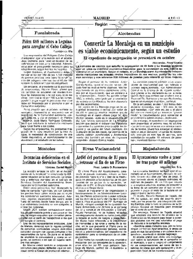 ABC MADRID 16-04-1993 página 63