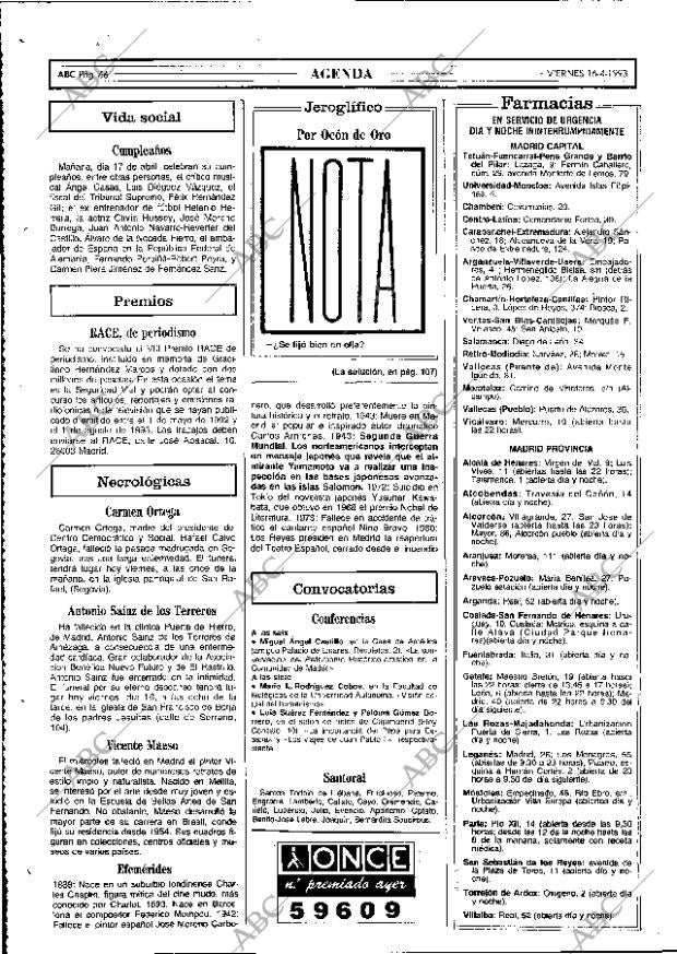 ABC MADRID 16-04-1993 página 66