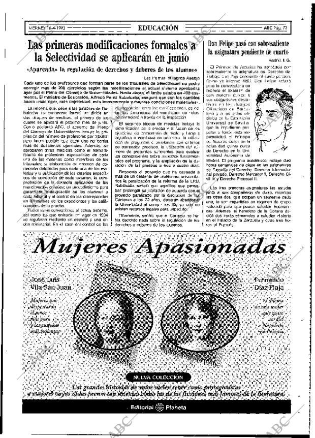 ABC MADRID 16-04-1993 página 73