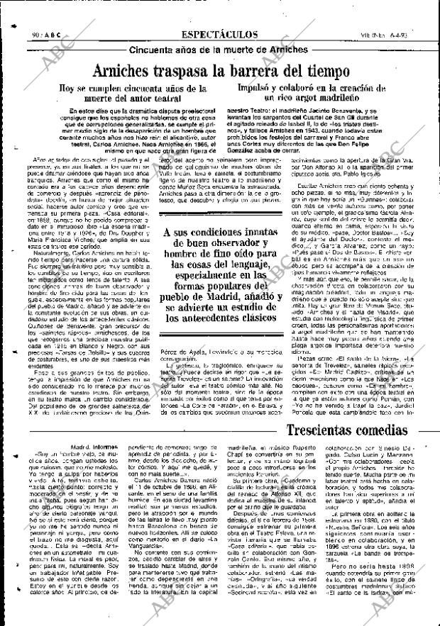 ABC MADRID 16-04-1993 página 90