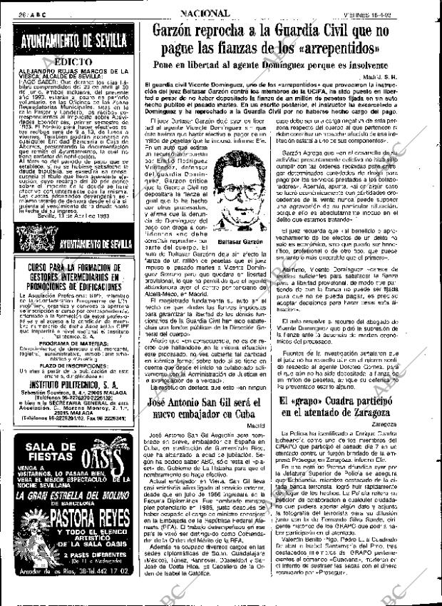 ABC SEVILLA 16-04-1993 página 26