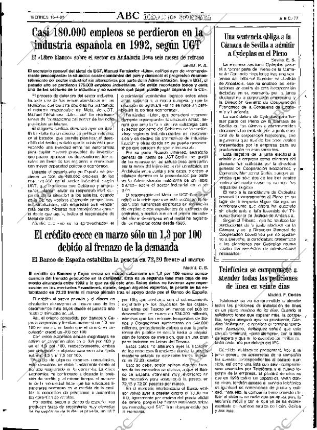 ABC SEVILLA 16-04-1993 página 77