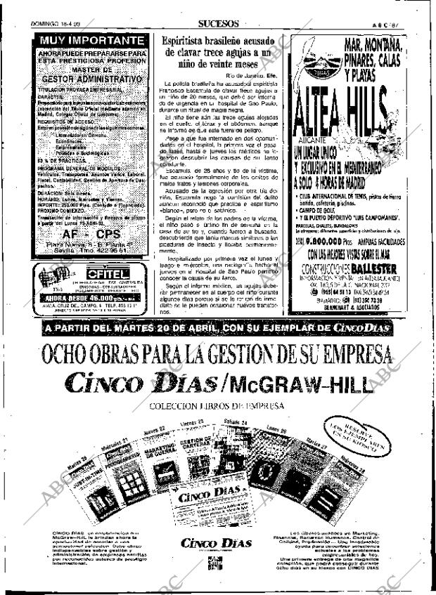 ABC SEVILLA 18-04-1993 página 87