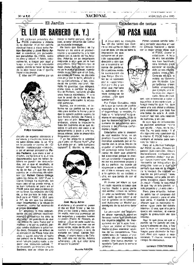 ABC MADRID 21-04-1993 página 38