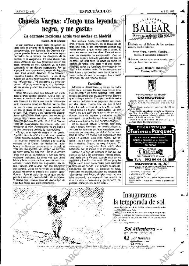 ABC MADRID 22-04-1993 página 103