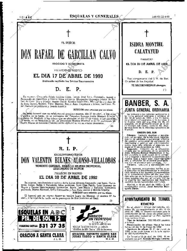 ABC MADRID 22-04-1993 página 112