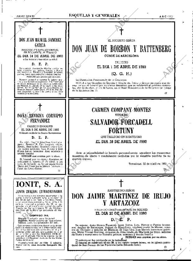 ABC MADRID 22-04-1993 página 113