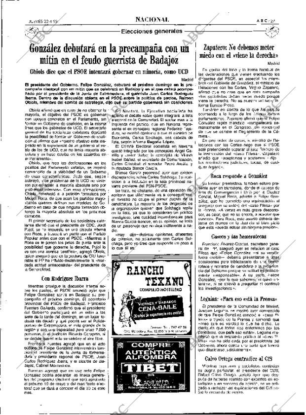 ABC MADRID 22-04-1993 página 27