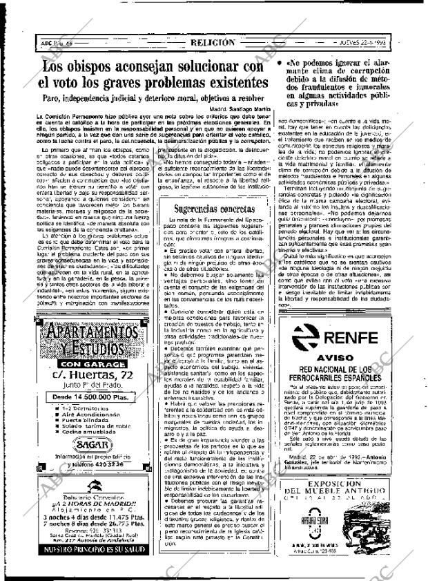 ABC MADRID 22-04-1993 página 66