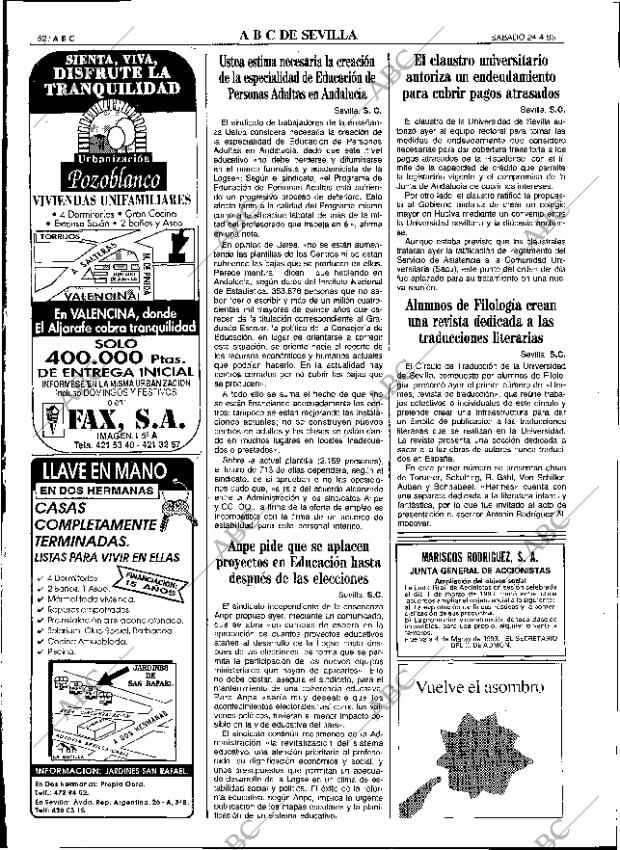 ABC SEVILLA 24-04-1993 página 52