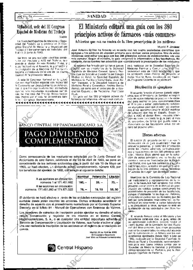 ABC MADRID 01-05-1993 página 74