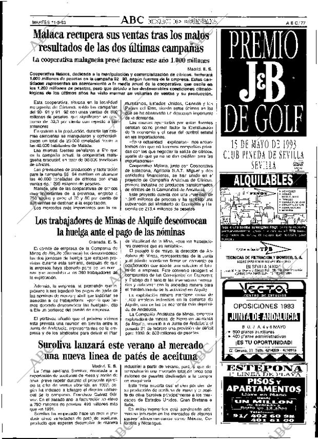 ABC SEVILLA 11-05-1993 página 77