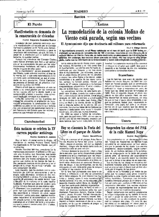 ABC MADRID 16-05-1993 página 77