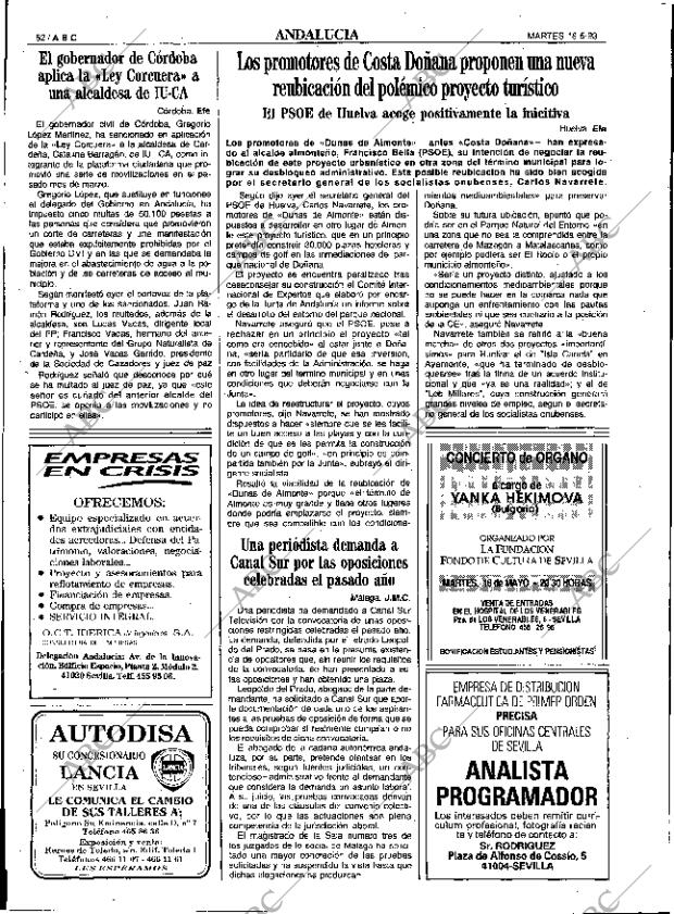 ABC SEVILLA 18-05-1993 página 52