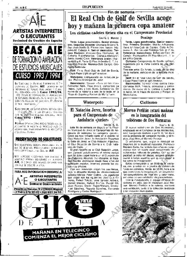 ABC SEVILLA 22-05-1993 página 94