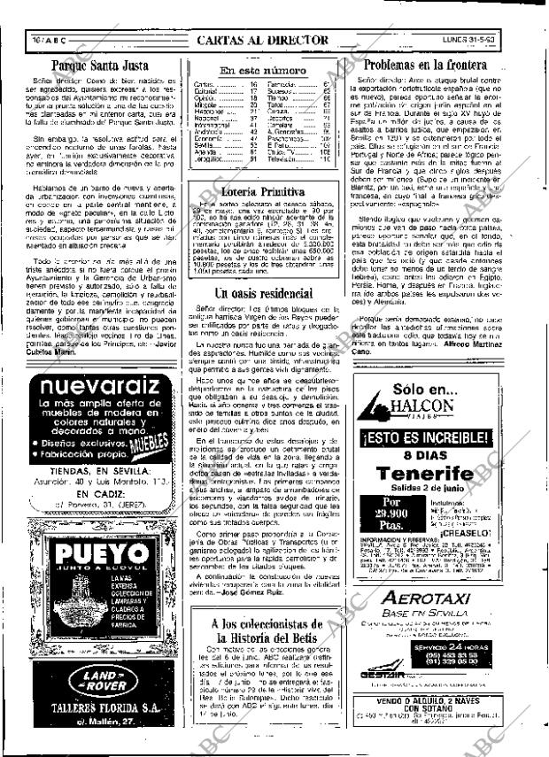 ABC SEVILLA 31-05-1993 página 16