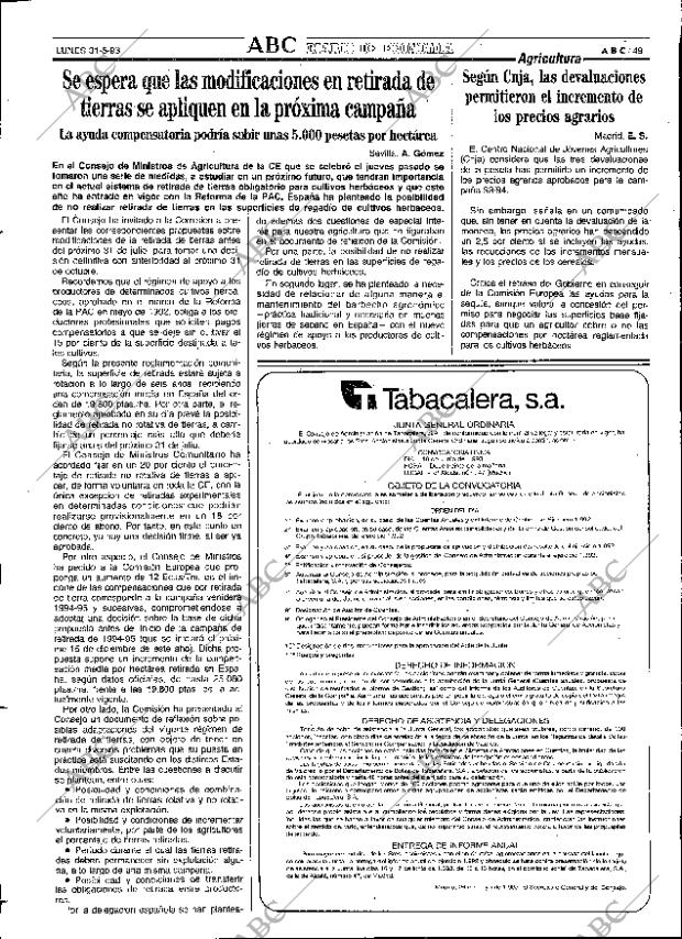 ABC SEVILLA 31-05-1993 página 49