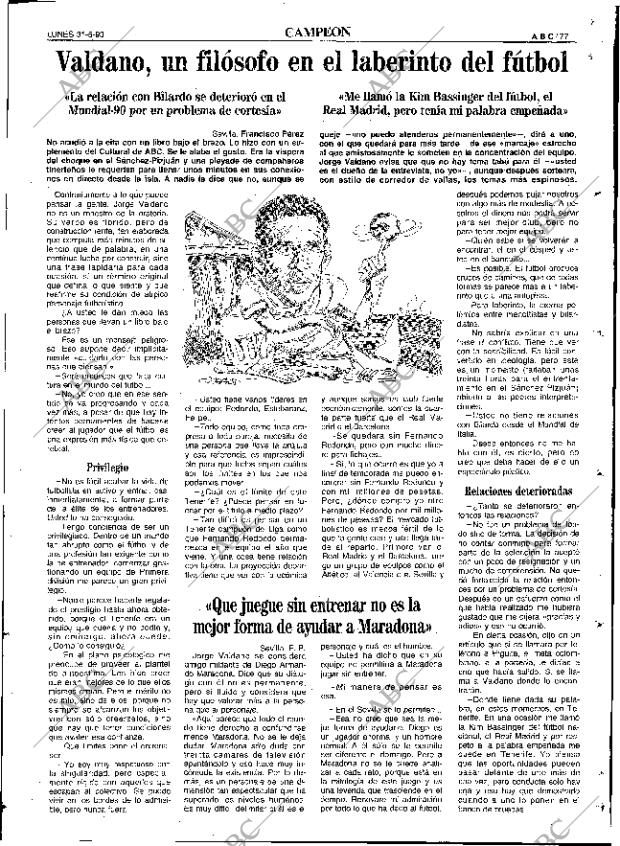 ABC SEVILLA 31-05-1993 página 77