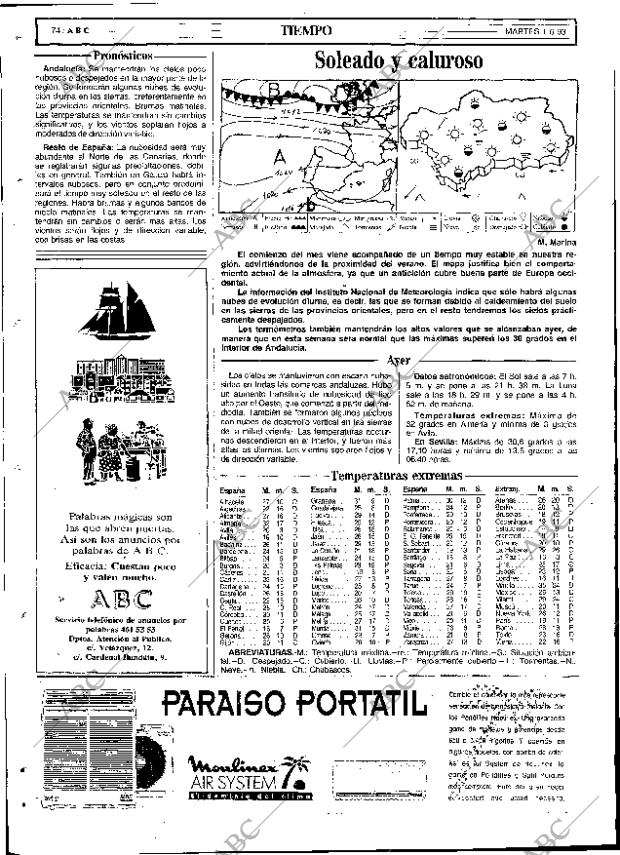 ABC SEVILLA 01-06-1993 página 74