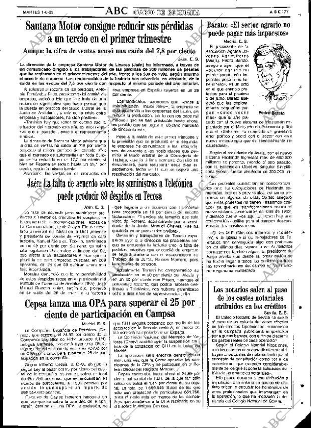 ABC SEVILLA 01-06-1993 página 77