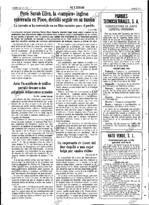 ABC SEVILLA 11-06-1993 página 77