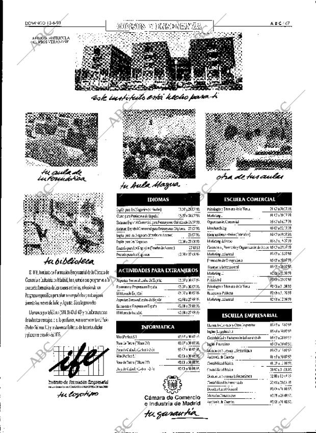 ABC MADRID 13-06-1993 página 67