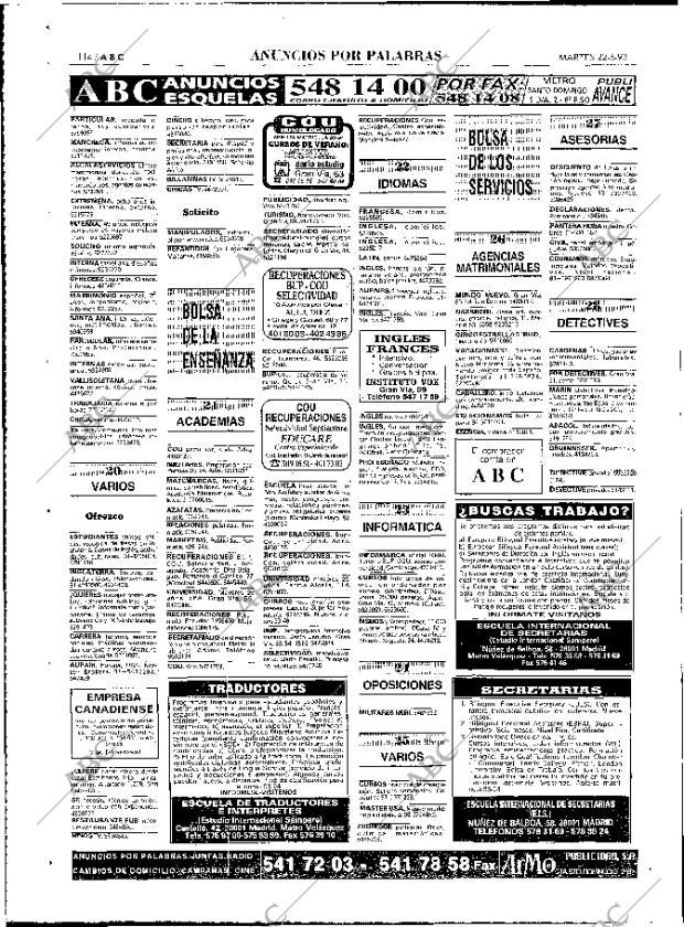 ABC MADRID 22-06-1993 página 114