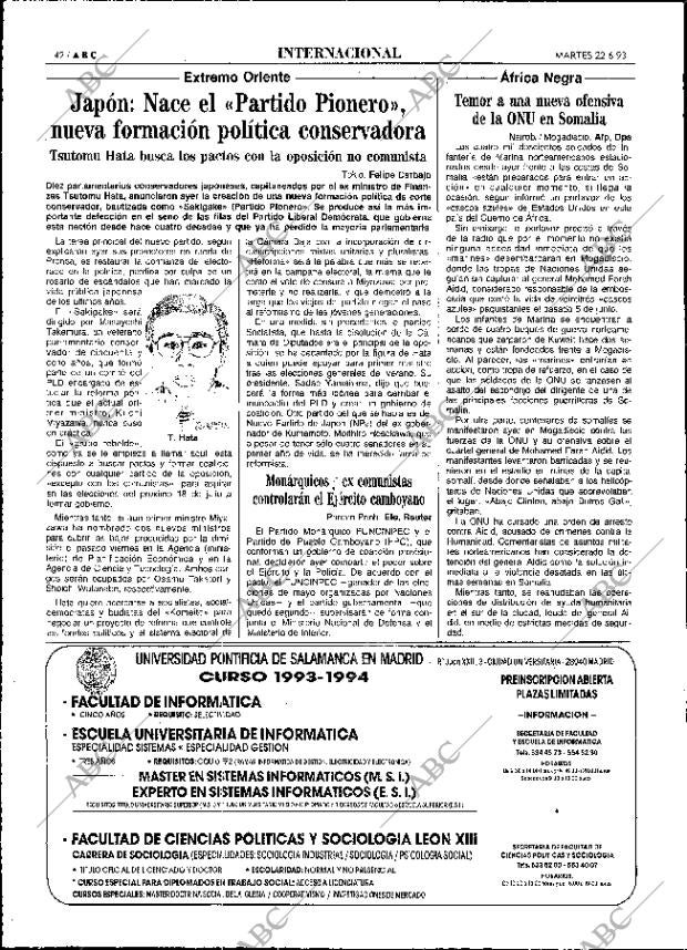 ABC MADRID 22-06-1993 página 42
