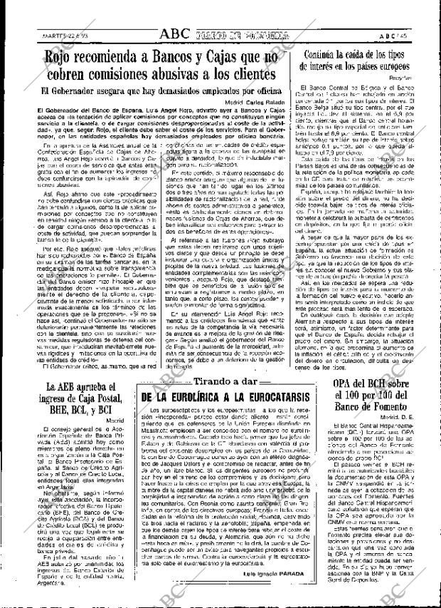 ABC MADRID 22-06-1993 página 45