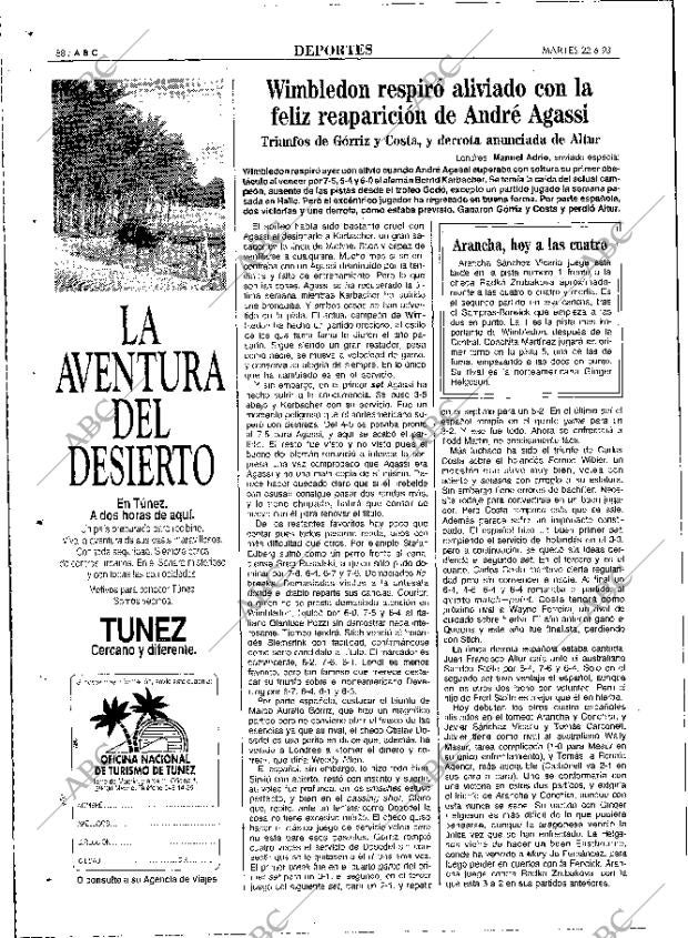 ABC MADRID 22-06-1993 página 88