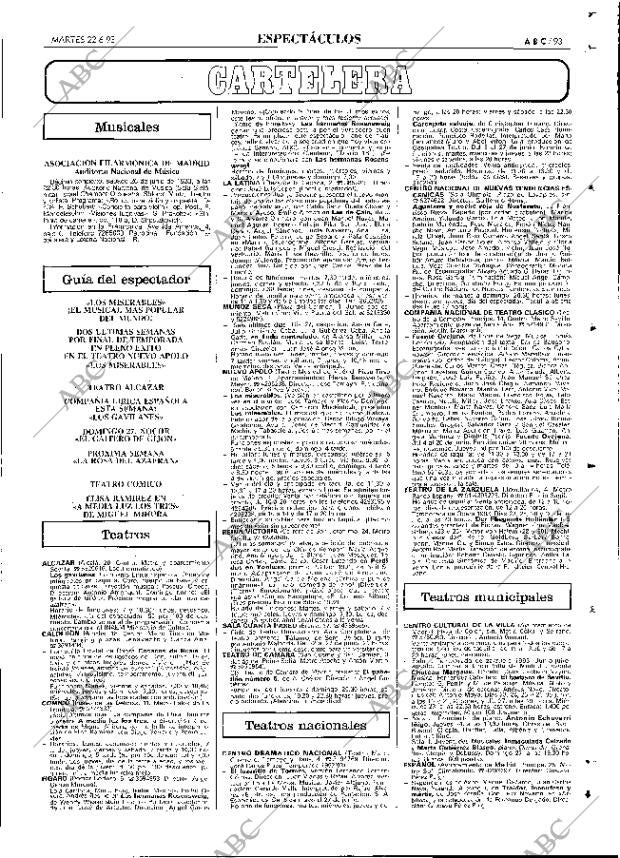 ABC MADRID 22-06-1993 página 93