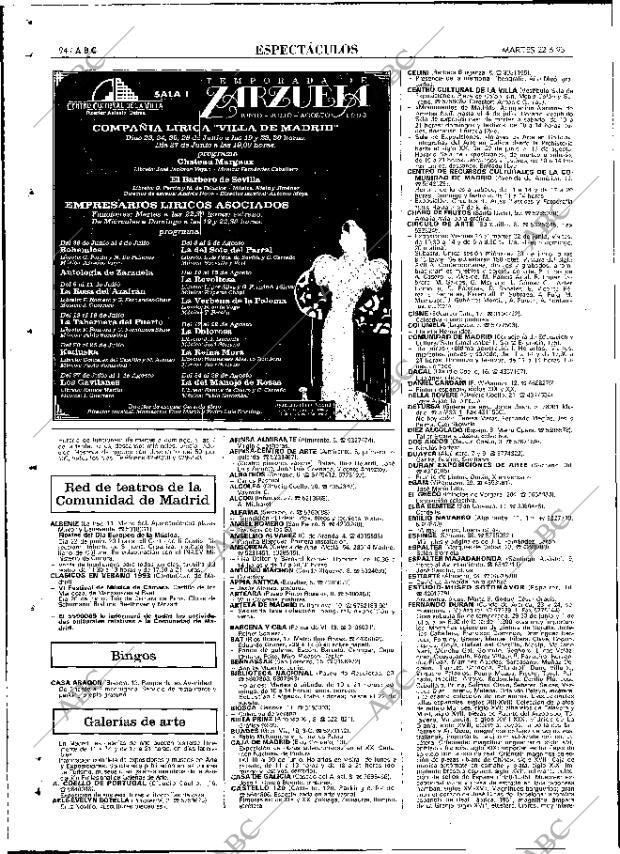 ABC MADRID 22-06-1993 página 94